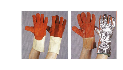 Heat resistant casting and foundry gloves